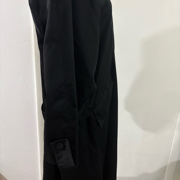 Vintage Braefair Women’s Sz 5/6 Button Down Trench Coat Black Waterproof - Picture 12 of 16